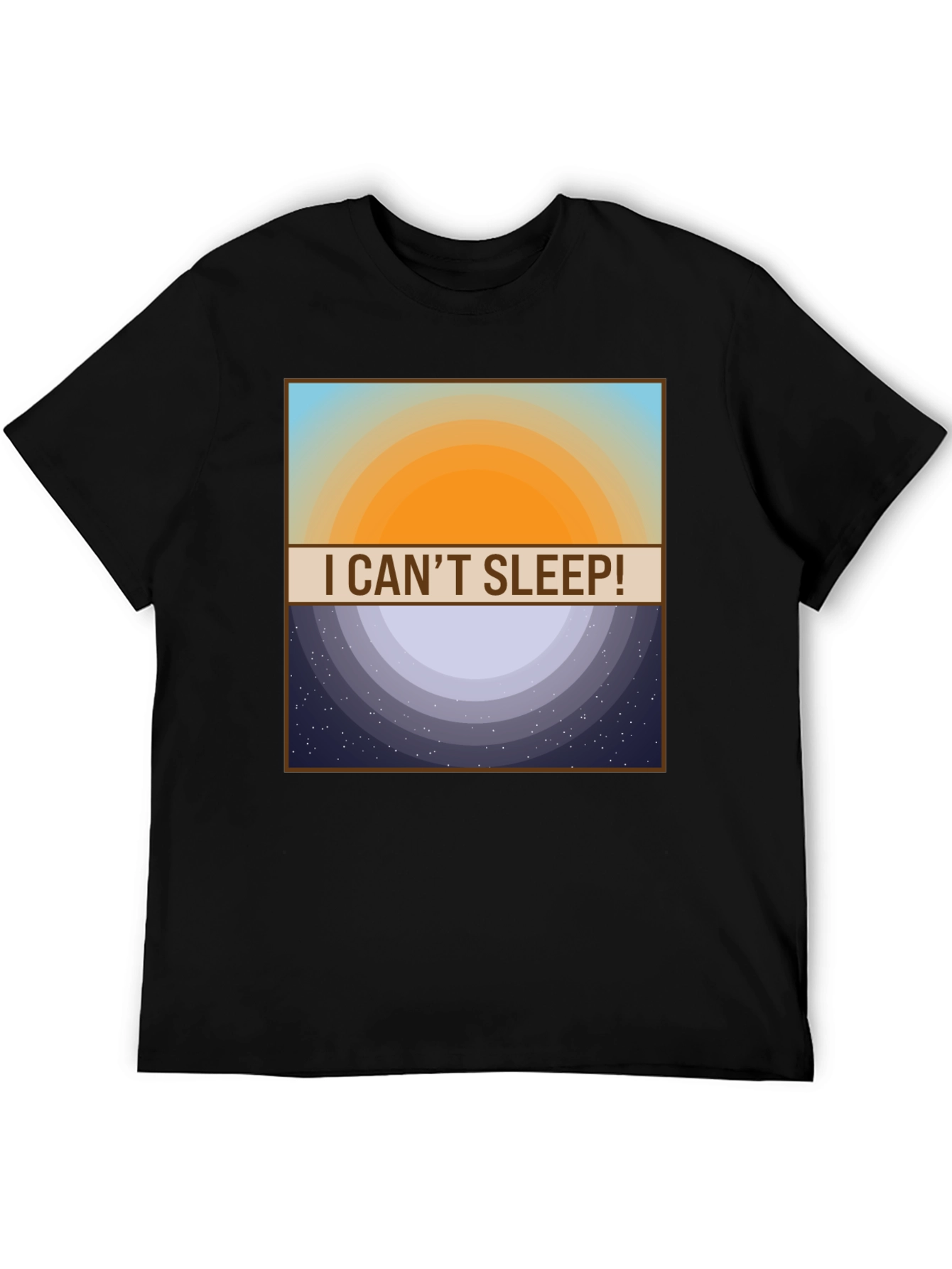 I Cant Sleep! T-Shirt - Day and Night Design