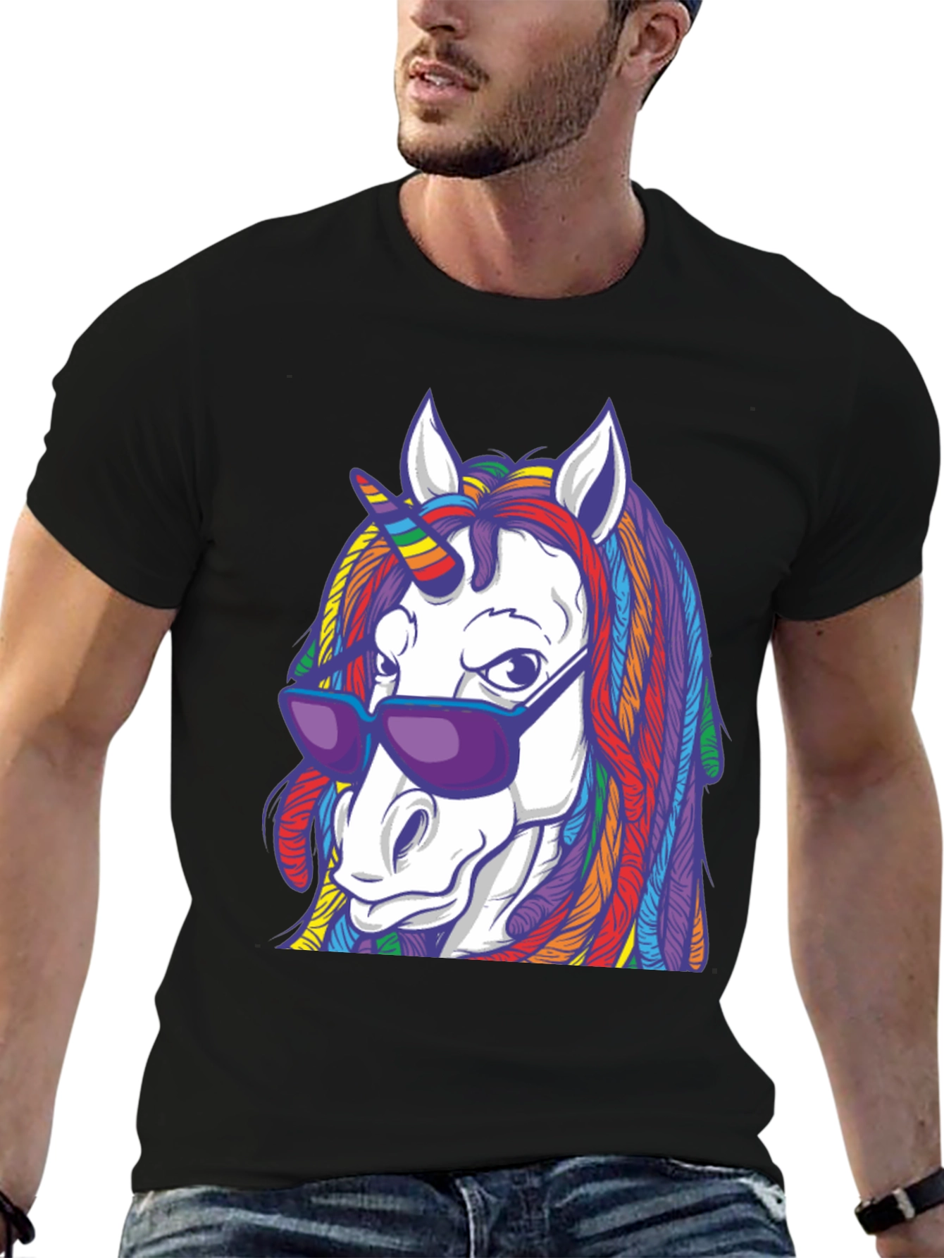 Unicorn Rainbow Dreadlock T-Shirt