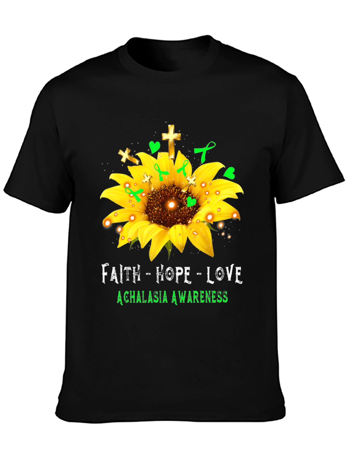 Faith Hope Love Achalasia Awareness T-Shirt