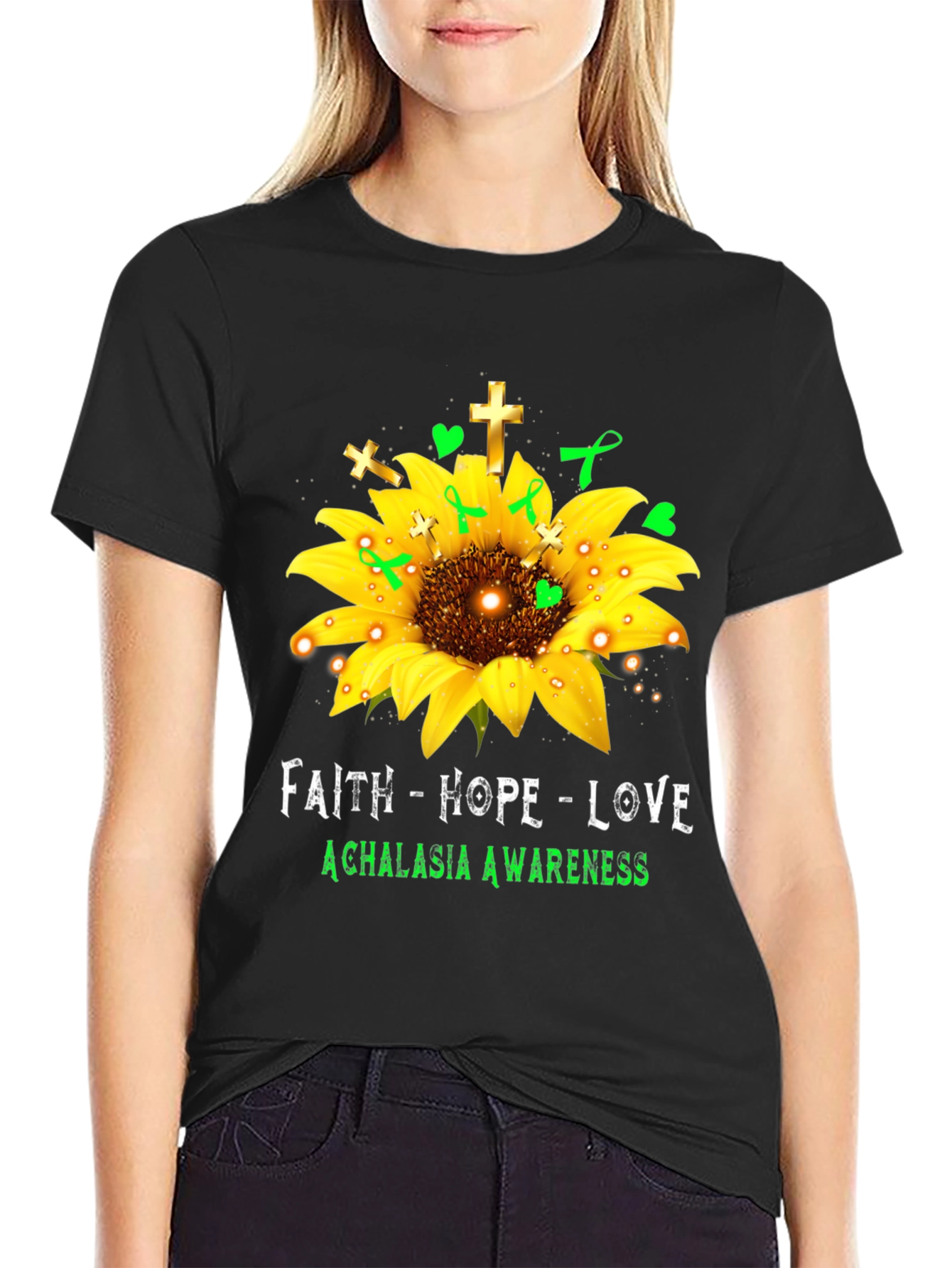 Faith Hope Love Achalasia Awareness T-Shirt