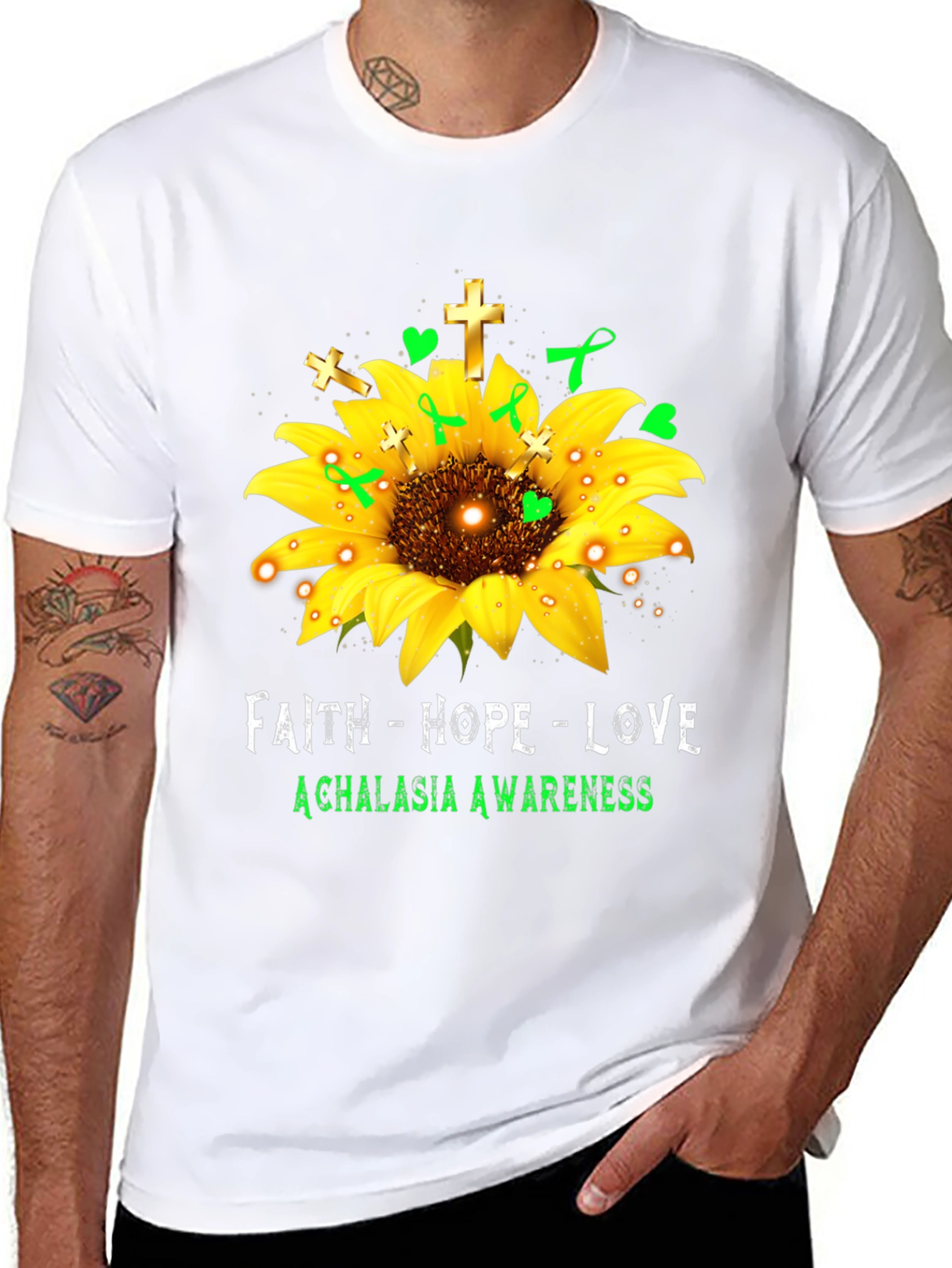 Faith Hope Love Achalasia Awareness T-Shirt