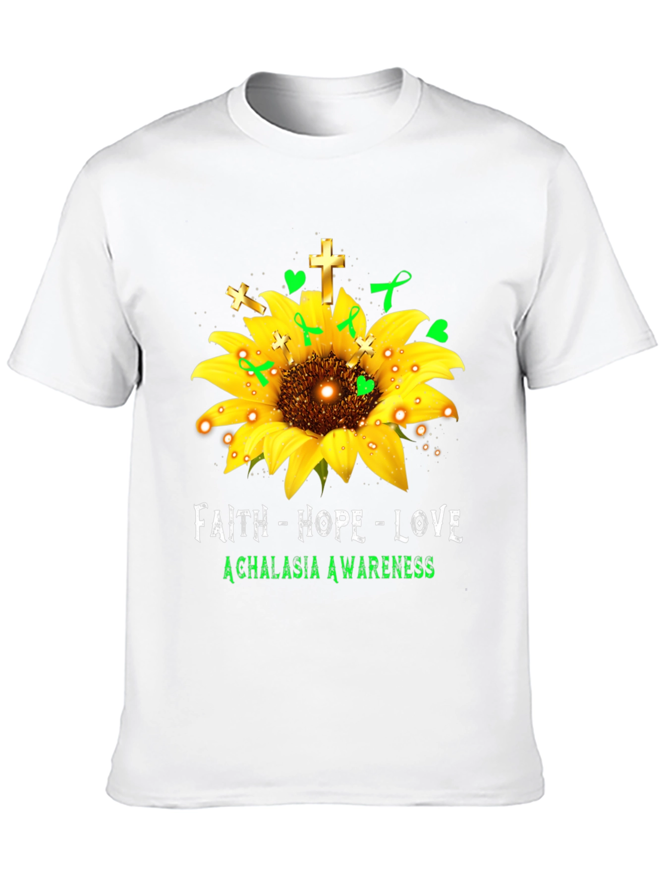 Faith Hope Love Achalasia Awareness T-Shirt