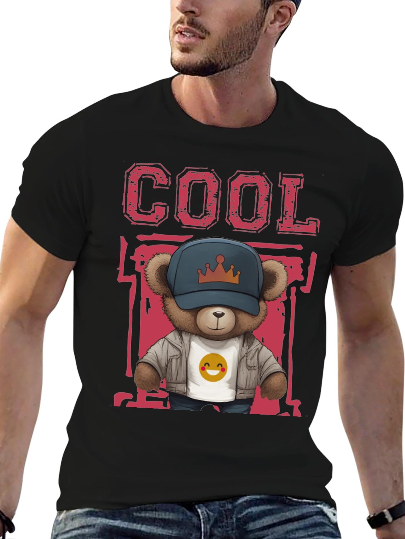 Cool Bear Graphic Tee - Trendy Casual Wear
