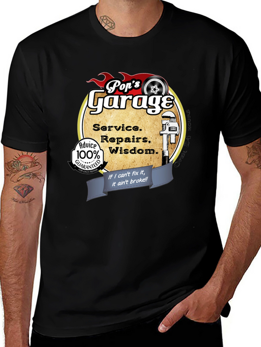 Pops Garage T-Shirt Mechanic Gift