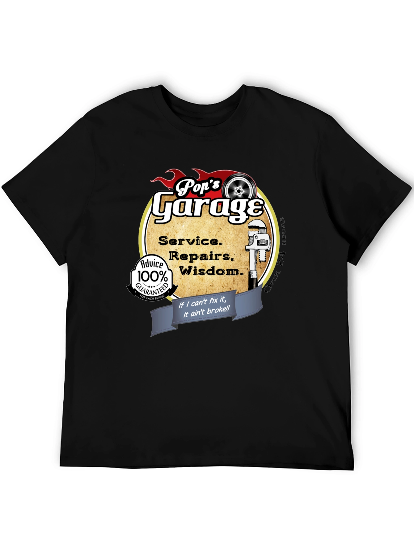 Pops Garage T-Shirt Mechanic Gift