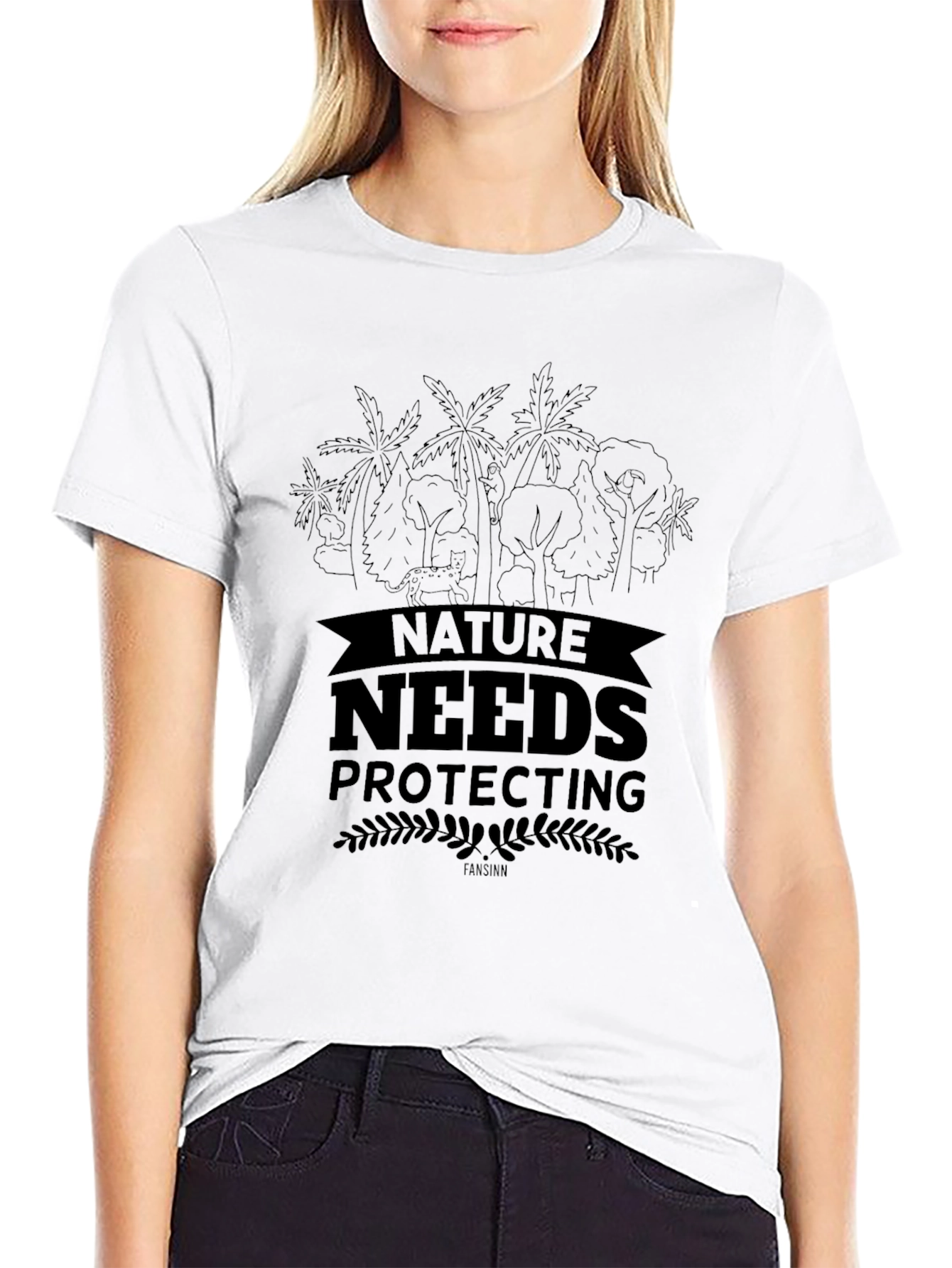 Nature Needs Protecting Black T-Shirt