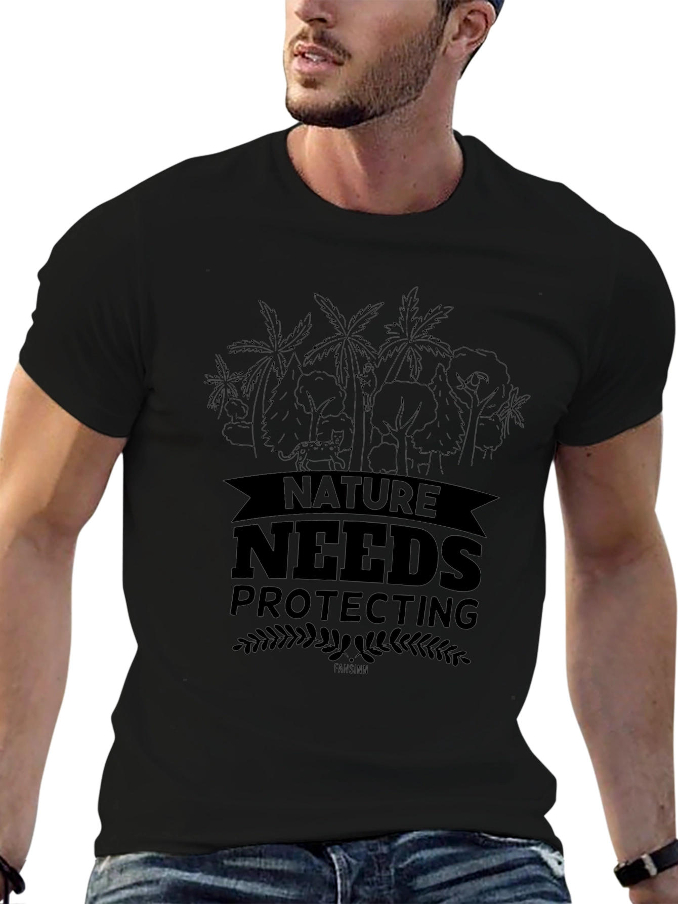 Nature Needs Protecting Black T-Shirt