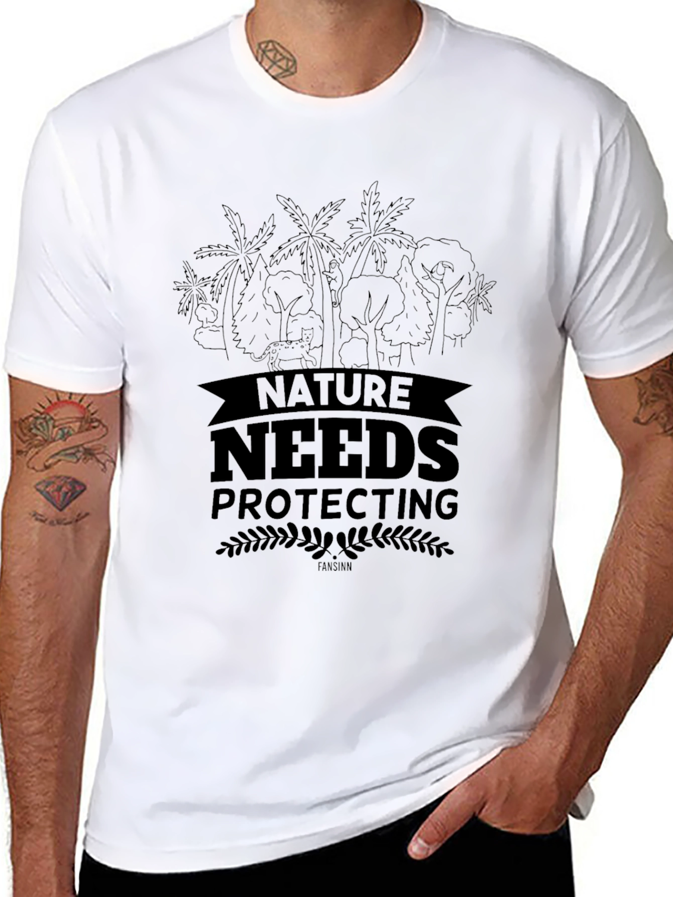 Nature Needs Protecting Black T-Shirt