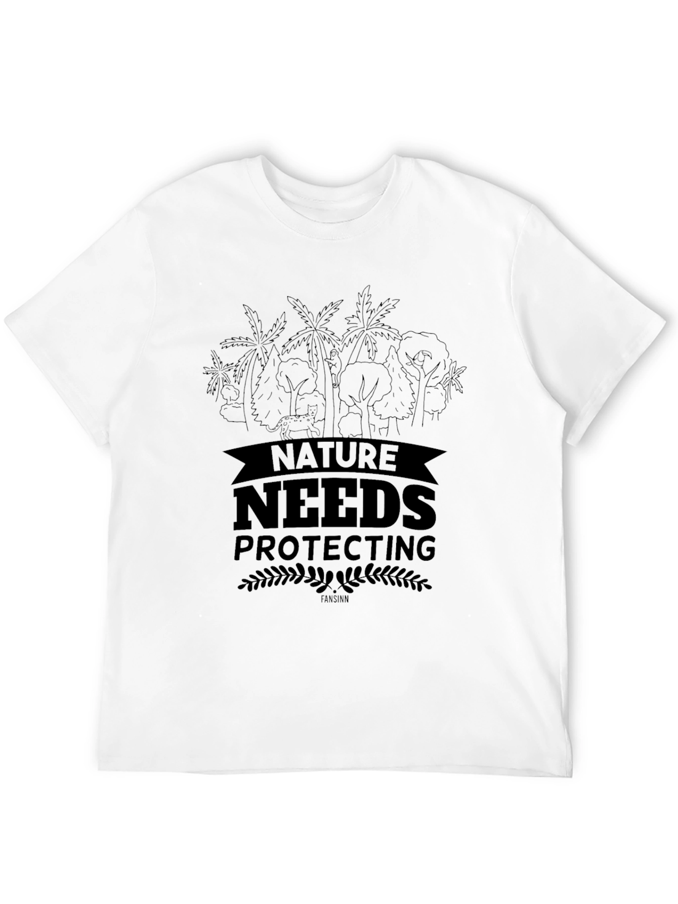 Nature Needs Protecting Black T-Shirt